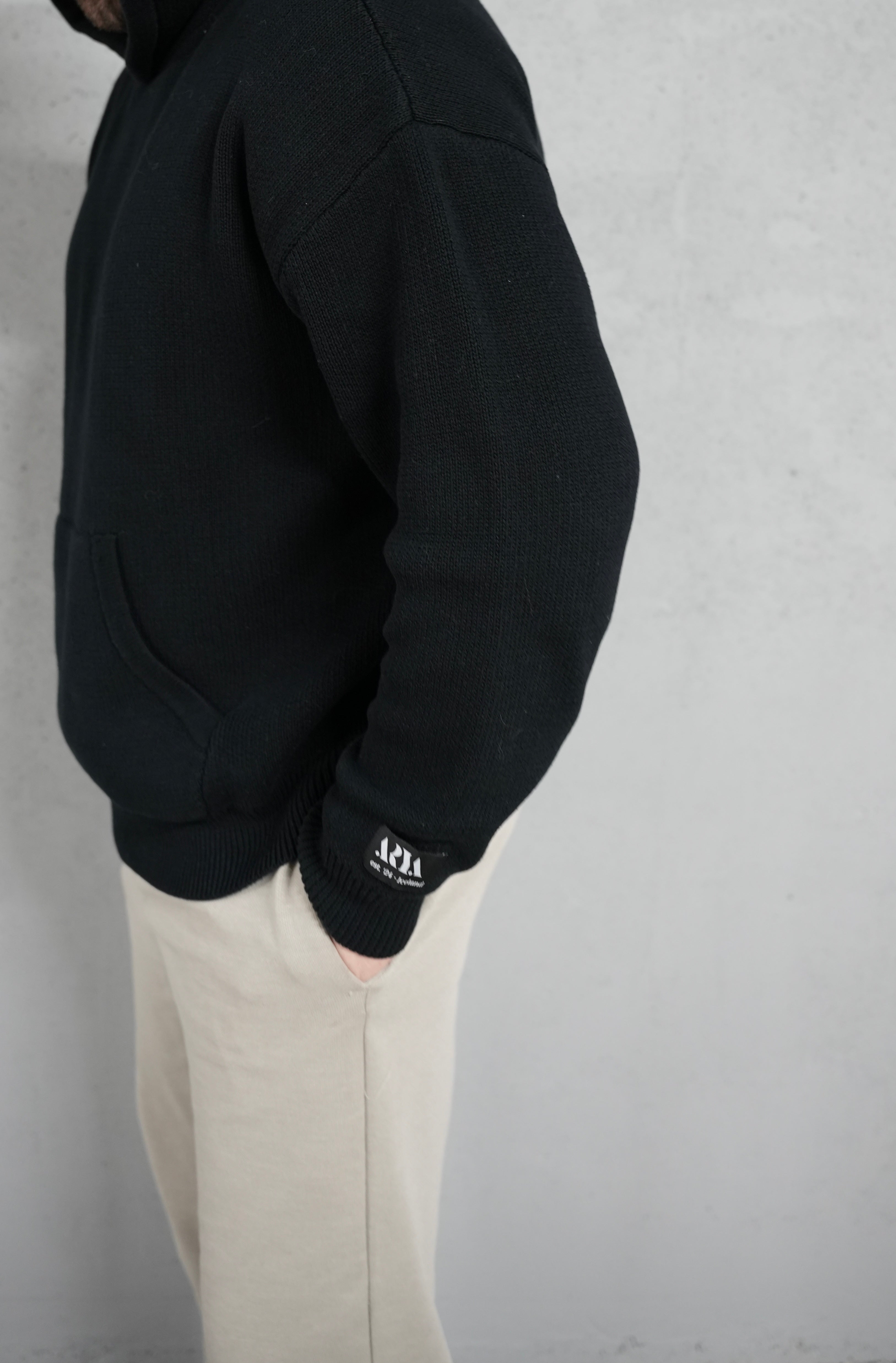 aryaknit Hoodie Svört